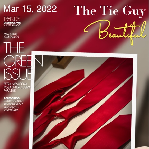 5 Solid Red Polyester Mens Tie(s) BUNDLE PRICE for All 5 Ties❗️ - Picture 10 of 16